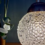 Vintage globe pendant light in molded glass