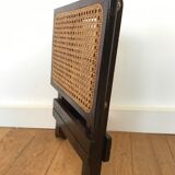 Wood and caning folding stool