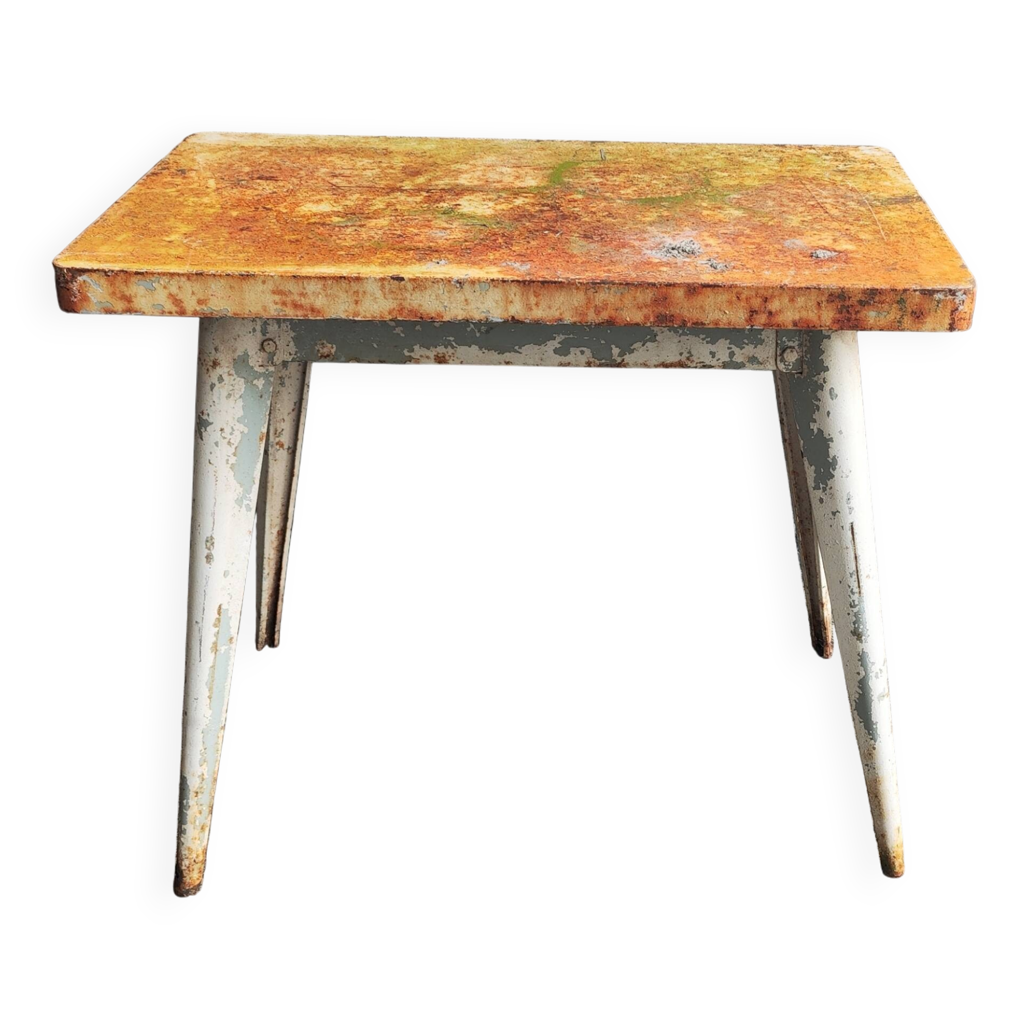 Vintage small Tolix table for console or pedestal table, 89x51 cm