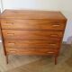 Cabinetmaker's chest of drawers - 4 drawers - golden oak - with oblique profile - compass feet - 1950