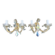 2 Venetian crystal sconces wall lights Marie-Thérèse old rococo