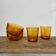 2 vintage amber bowls and 2 glasses
