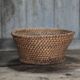 Old wicker basket, straw and bramble, woven basket, countryside, chal.
