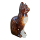Large glazed ceramic cat figurine - mid-century style - 36 cm