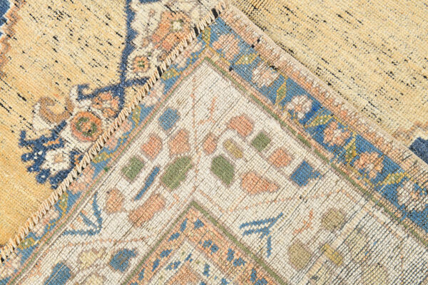 tapis vintage turc 5x9, tapis en laine fait à la main, tapis vintage bleu, 290x146cm