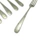 Set of forks, minimalism, silver-plated brass, Henneberg Brothers, Poland, 1930s