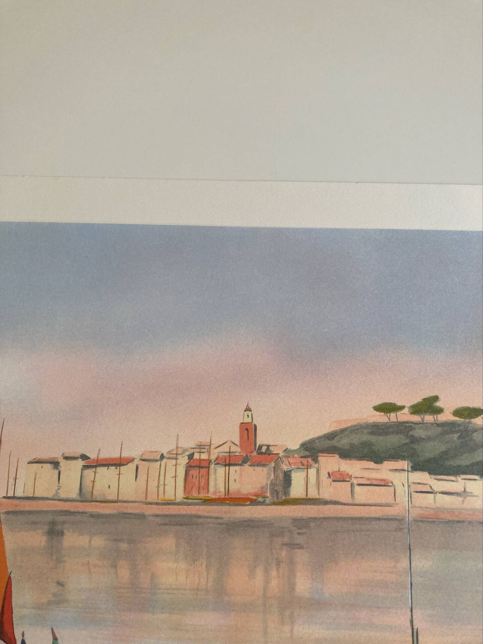 Signed lithograph by the Provençal French artist Victor Zarou.