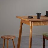 Danish modern birch desk/dining table attributed to Philip Arctander, 1940s.