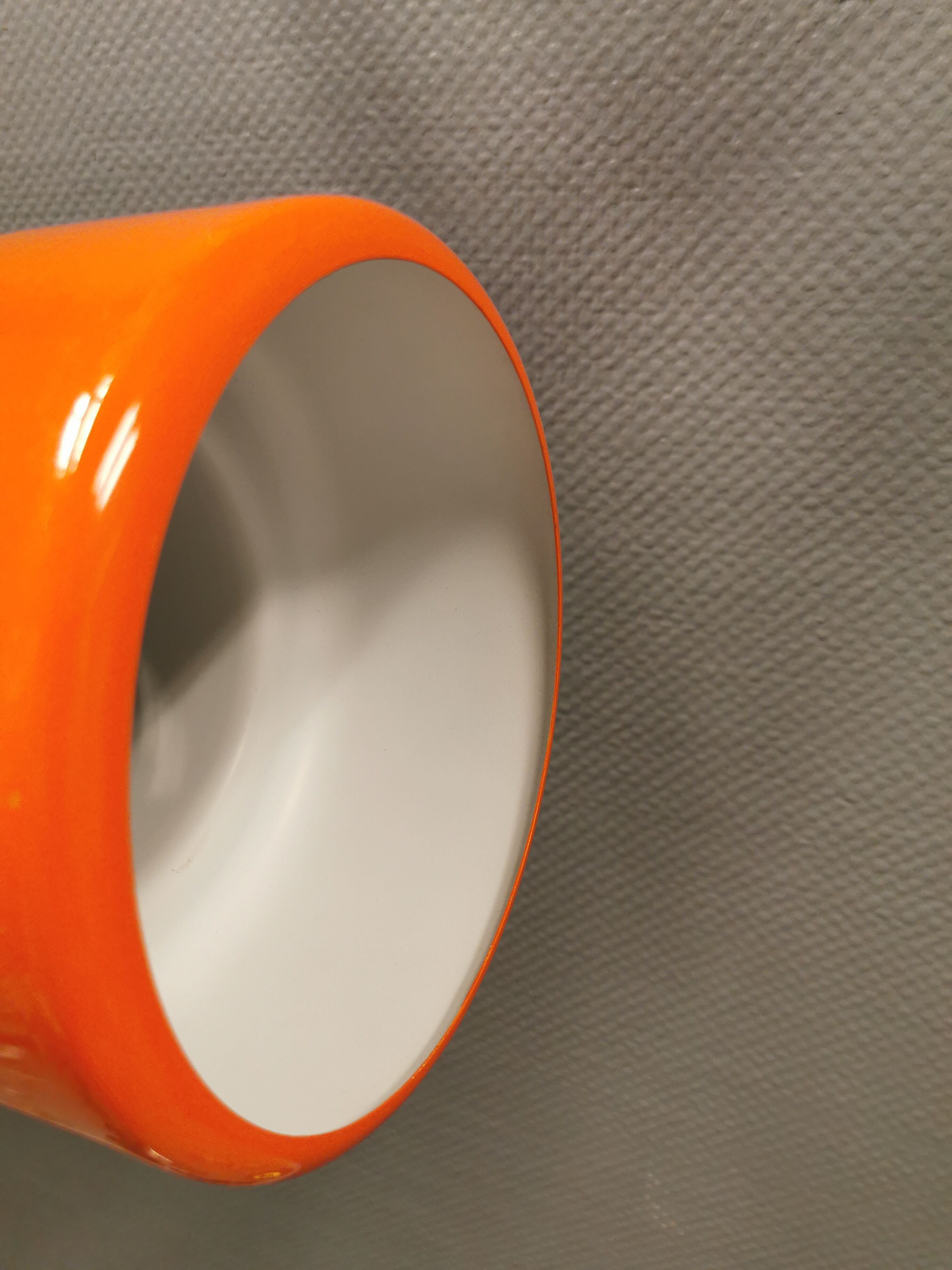 Mini poker hanging lamp in orange original colour  Jo Hammerborg