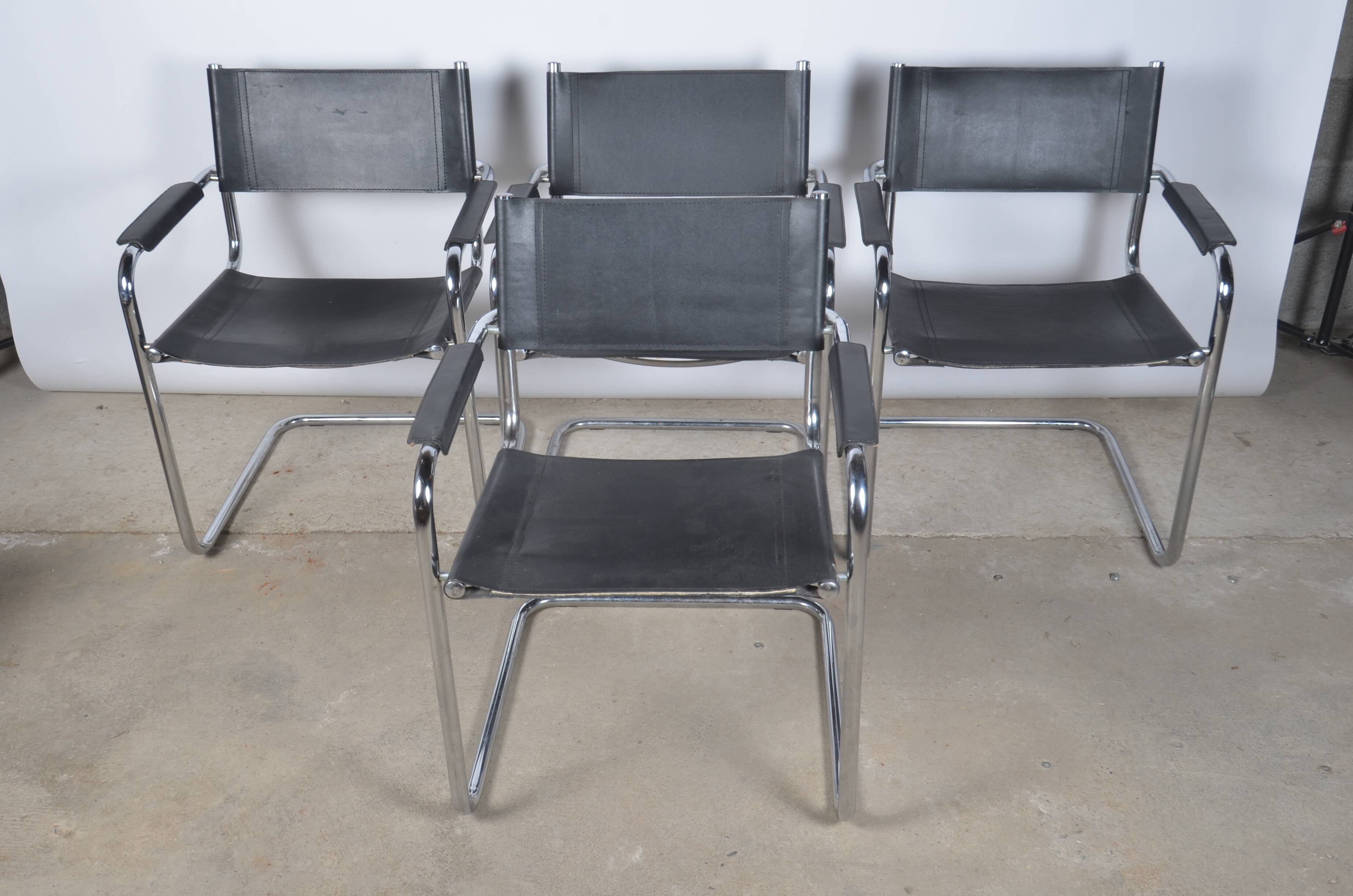 Bauhaus style cantilever armchairs