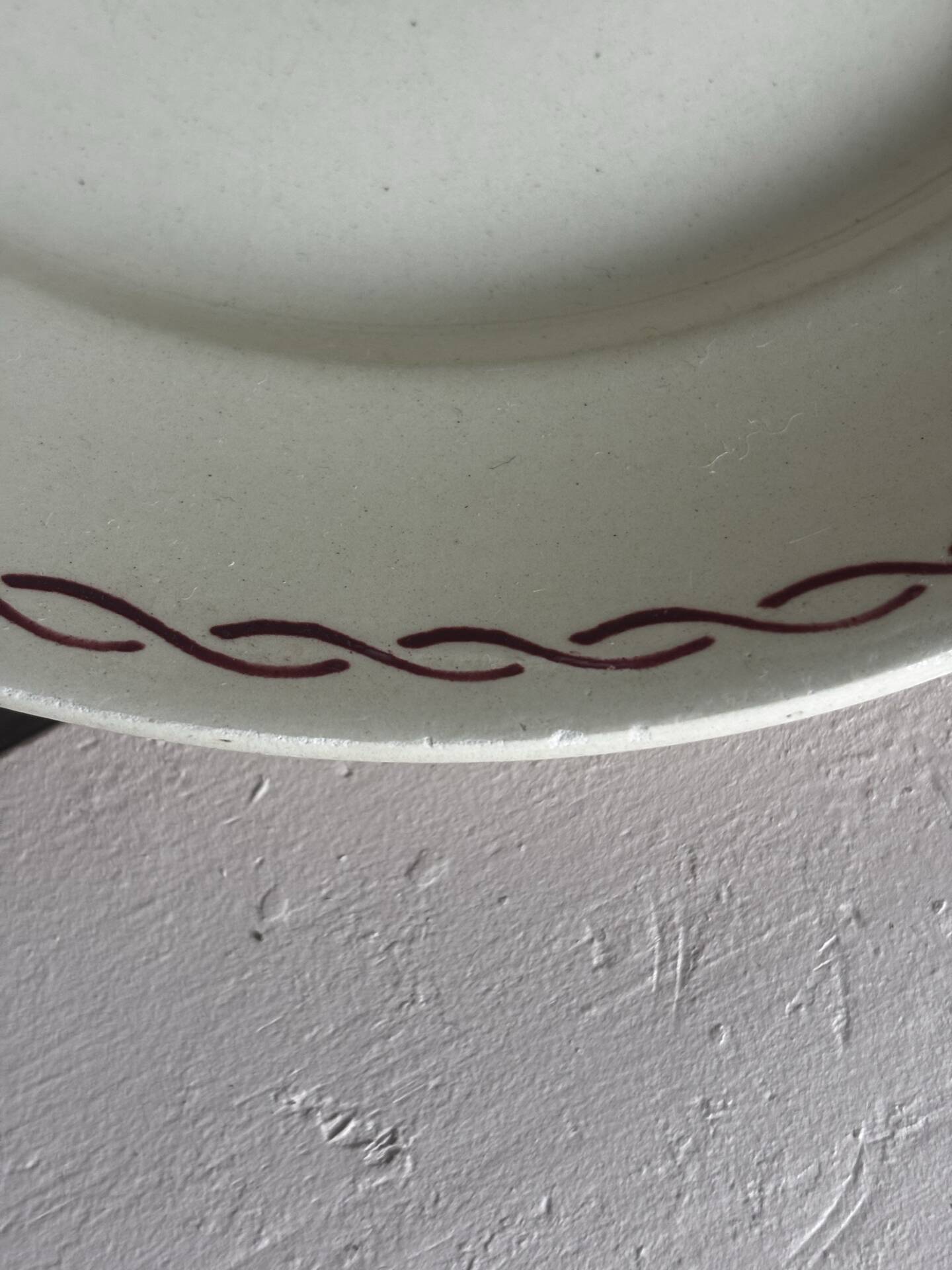 Set of 7 flat plates Badonviller Germaine