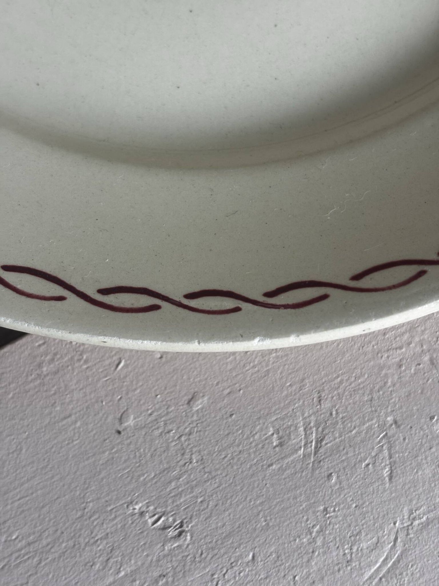 Set of 7 flat plates Badonviller Germaine