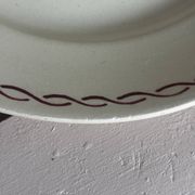 Set of 7 flat plates Badonviller Germaine