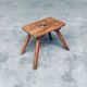 Folk Art Handmade Milk Stool, Late 1800s