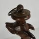 Statue de lévrier en bois sculpté à la main - XXe siècle