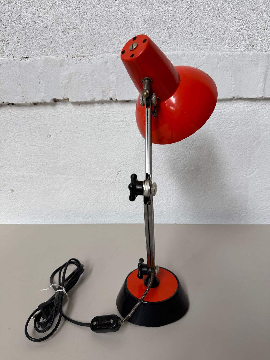 Design desk lamp 70 black and orange metal