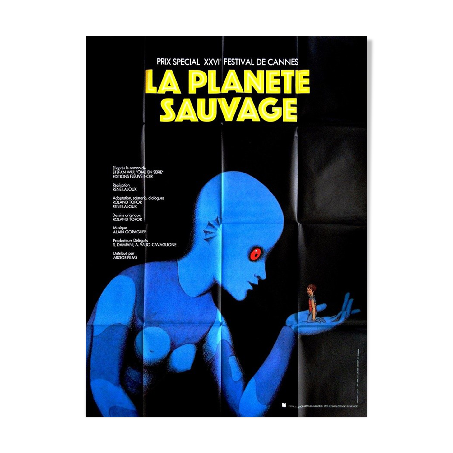 original poster 1973 the wild planet Roland Topor 120x160 animation