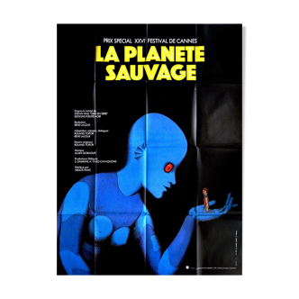 original poster 1973 the wild planet Roland Topor 120x160 animation