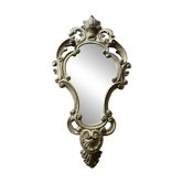 Small antique vintage mirror in gilded wood, rococo style