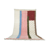Tapis berbère en laine pure fait main traditionnelle 2/3 m