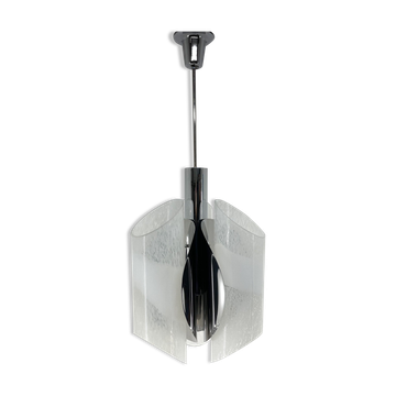 Suspension en verre chromé et de Murano, Italie