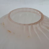 Lot of 4 globes vintage glass opaline 1960 pink