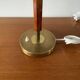 Rare Vintage Brass And Teak Table Lamp Borden's Boras Model 8445, 1940's