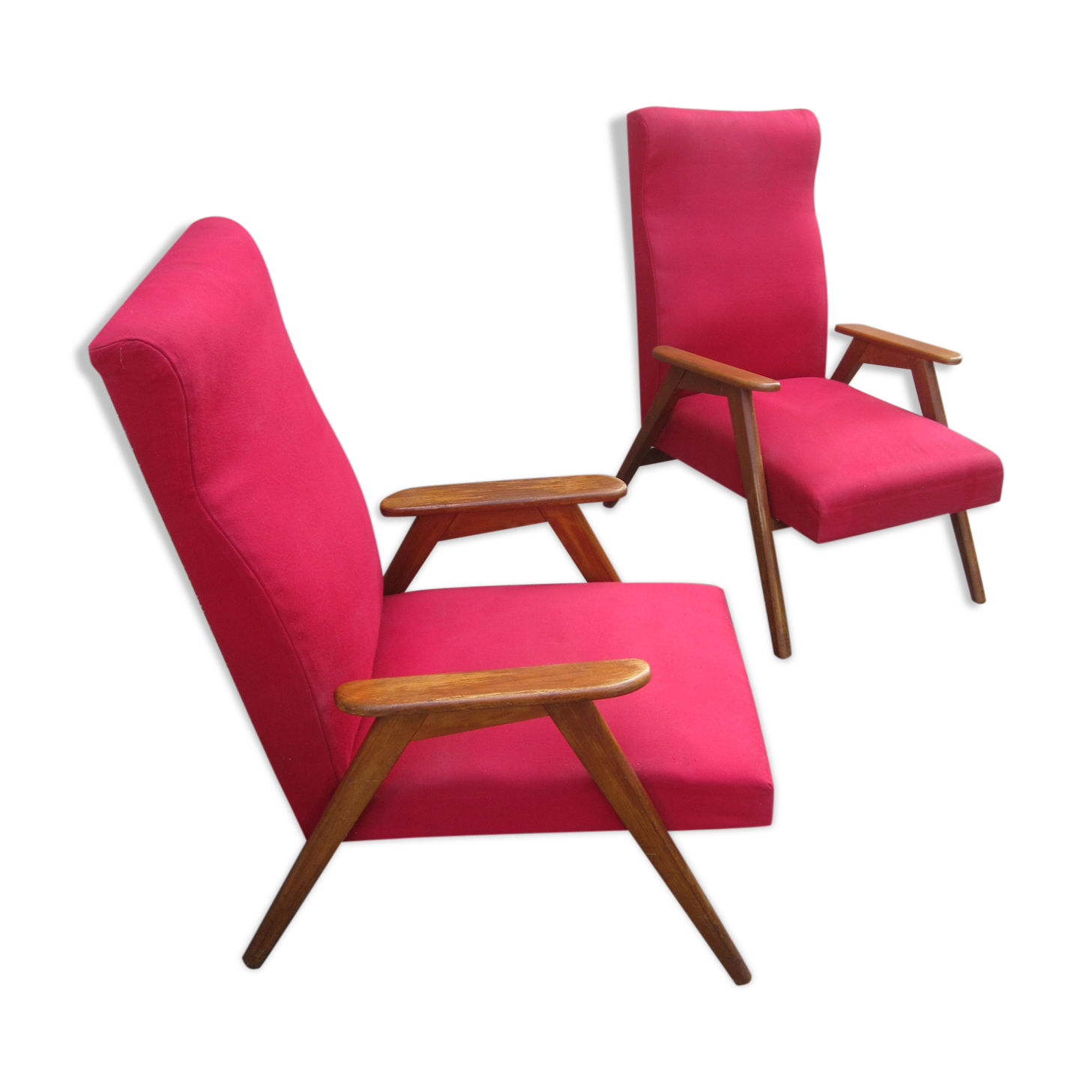 Pair of scandinavian armchairs of the 50s
