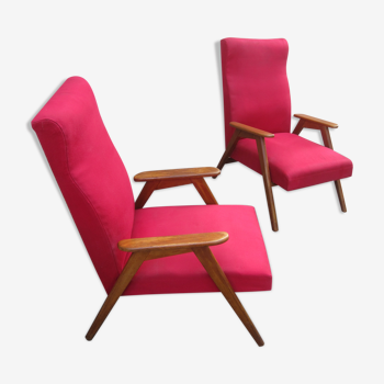Paire de fauteuil années 50 scandinaves