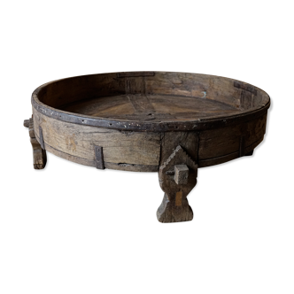 Ancient Indian coffee table Chakki