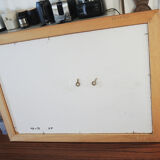 Oil on Wood Framed and Signed Henri Merlet : Falaise d'Etretat