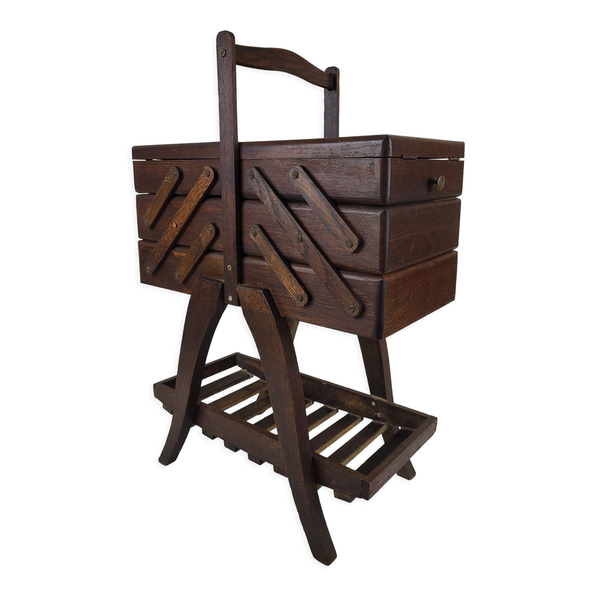 Worker / Vintage Wood Sewing Box