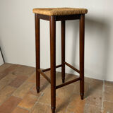 High straw stool