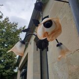 3-spoke glass paste chandelier