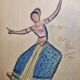 Sketch of Mrinalini Sarabhai, original drawing by Jean Target, 1950s, 38 cm x 28.5 cm