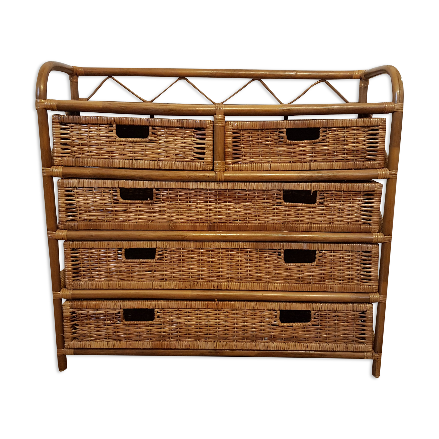 Rattan chest of drawers