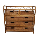 Rattan chest of drawers