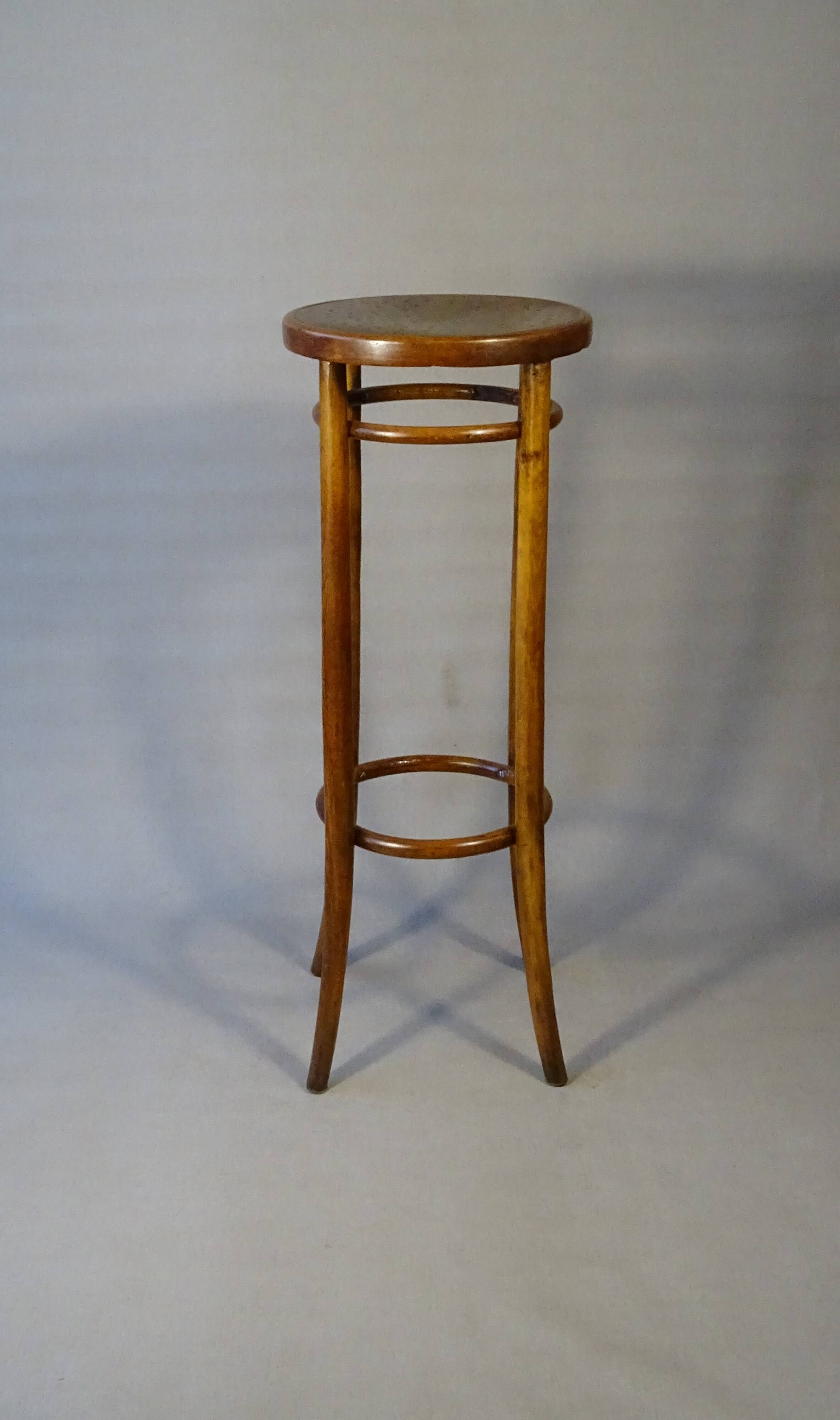 Tabouret/ sellette bistrot 90 cm , bois courbé 1890