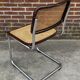 Ensemble de 4 chaises Cesca B32 conçues par Marcel Breuer, cadre marron foncé.