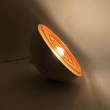 Lampe de table en verre orange Space Age, France 1970