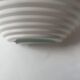 Vintage white lacquered metal and glass wall light, Denmark 1970s