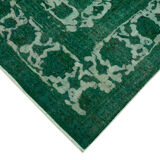 Handmade oriental contemporary 1980s 302 cm x 385 cm green wool carpet