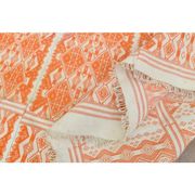 1970s Vintage Turkish Handmade Wool Cotton Orange Kilim Rug 112x180