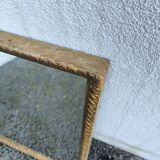 Classic rectangular mirror in gilded wood