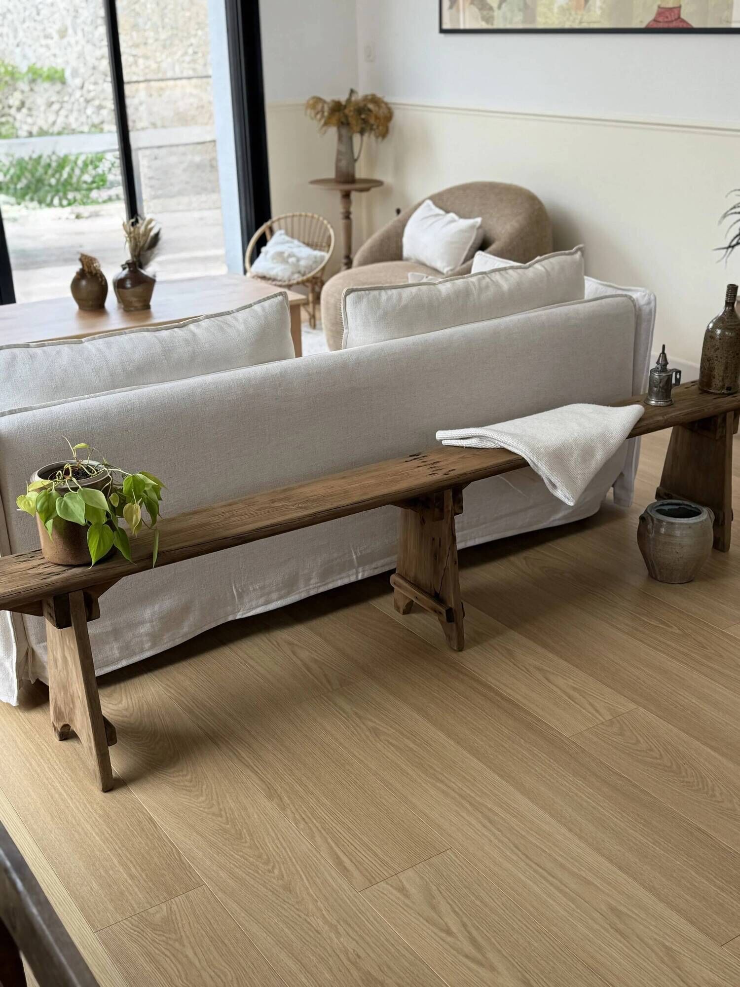 Renovated farm bench