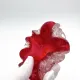 Barovier Toso Murano 1950 Ruby Red Pocket Bowl