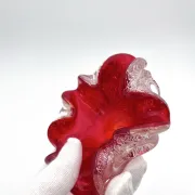 Coupe Vide-Poches Barovier Toso Murano 1950 Rouge Rubis