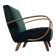 1930 Jindrich Halabala Bentwood Armchair in Emerald Green Velvet