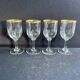 4 Daum port glasses with gold putoises