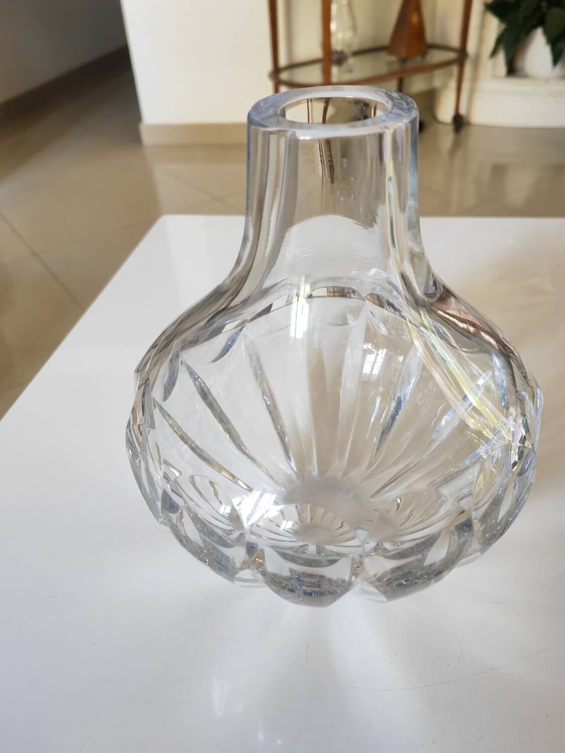 Cut crystal vase